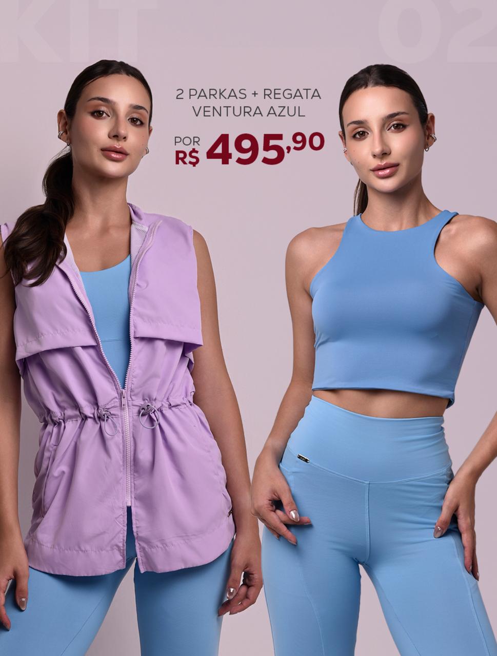 KIT 2 PARKAS + REGATA SLIM AZUL SKY