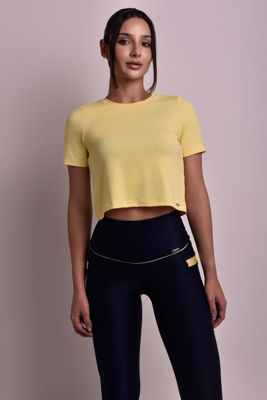 Babylook Recortes Amarela Luminare