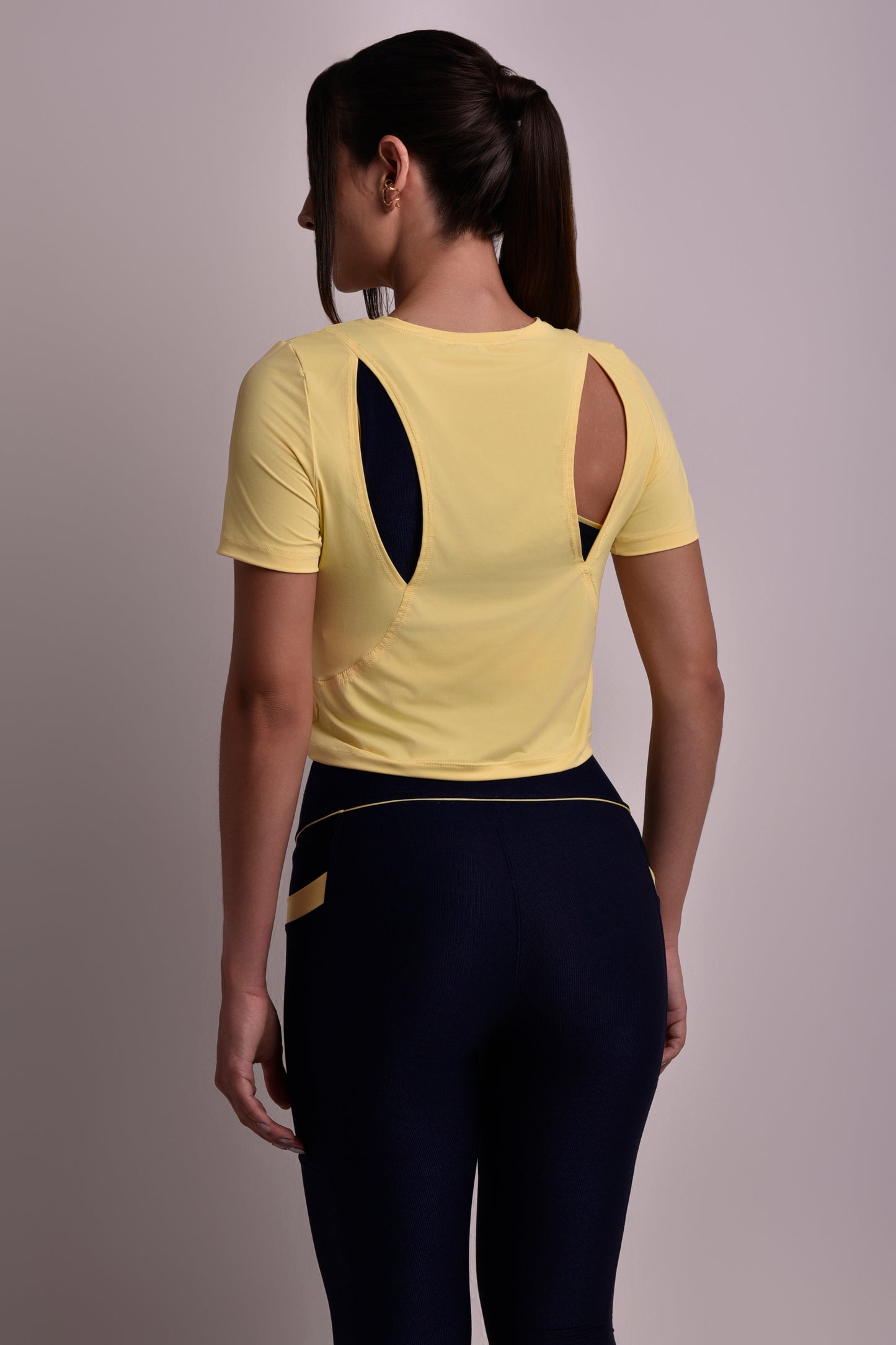 Babylook Recortes Amarela Luminare