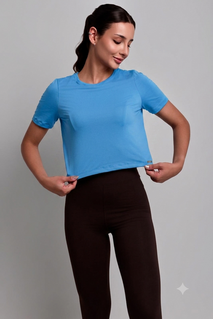 Babylook Ventura Recortes Azul Sky